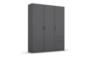 Drehtürenschrank 32Q2 Allrounder, grau, 136 x 197 cm