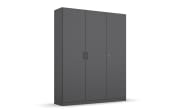 Drehtürenschrank 36A4 Allrounder, grau, 136 x 197 cm