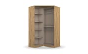 Drehtüren- Eckschrank 3252 Allrounder, Eiche Artisan Nachbildung, 117 x 197 cm 