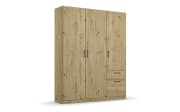 Drehtürenschrank 32Q2 Allrounder, Eiche Artisan Nachbildung, 136 x 197 cm 