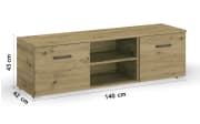 TV-Element 6S01 Allrounder, Eiche Artisan Nachbildung