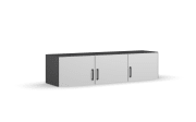 Aufsatzschrank Allrounder, grau metallic/alpinweiß, 3-türig