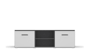 TV-Element Allrounder, grau metallic/alpinweiß, 2-türig, 2 offene Fächer