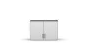 Hängeschrank Allrounder, grau metallic/alpinweiß, 2-türig