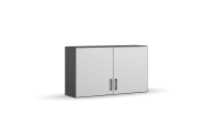 Hängeschrank Allrounder, grau metallic/alpinweiß, 2-türig