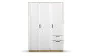 Drehtürenschrank Allrounder, Eiche Artisan Nachbildung/alpinweiß, 3-türig, 2 Schubkästen