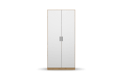 Drehtürenschrank Allrounder, Eiche Artisan Nachbildung/alpinweiß, 2-türig, 1 Kleiderstange, 1 Boden