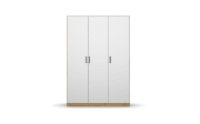 Drehtürenschrank Allrounder, Eiche Artisan Nachbildung/alpinweiß, 3-türig, 2 Kleiderstangen, 2 Böden