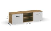 TV-Element Allrounder, Eiche Artisan Nachbildung/alpinweiß, 2-türig, 2 offene Fächer