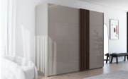 Schwebetürenschrank Tegio-F, fango/Nussbaum