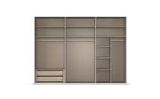 Schwebetürenschrank Contido, grau/graphit, 242 x 223 cm