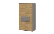 Kleiderschrank clip, Eiche/grau