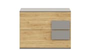 Kommode clip, Eiche/grau, inkl. Softclose Funktion
