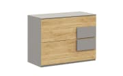 Kommode clip, Eiche/grau, inkl. Softclose Funktion
