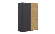 Schwebetürenschrank qunit, anthrazit/Eiche-Nachbildung