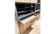 Büroeinrichtung Techno, Hickory Eiche/mittelgrau