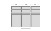 Schwebetürenschrank Studioline, Moccaglas-Türen, 336 x 240 cm