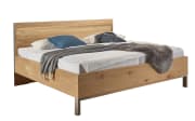 Schlafzimmer Cadiz, Balkeneiche Furnier/Lack taupe, Absetzungen Eiche Riffholz, 180 x 200 cm, Schrank  270 x 229 cm