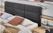 Schlafzimmer Cabrillo, sand/Balkeneiche furniert, 180 x 200 cm, Schrank 300 x 230 cm