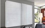 Schwebetürenschrank Tegio, weiß, 240 x 223 cm