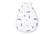 Jersey Sommerschlafsack, weiß mit Motiv Crazy Animals, 98 cm