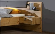 Schlafzimmer Mapy, Eiche Artisan Nachbildung,180 x 200 cm, Schrank 251 x 223 cm