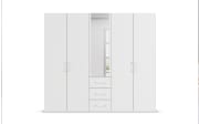 Drehtürenkleiderschrank Cherie, weiß, 250 x 223 cm