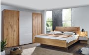 Schlafzimmer Ajana Wood, Wildeiche natur teilmassiv, 180 x 200 cm, Schrank 280 x 223 cm