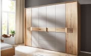 Drehtüreschrank Maleta, Asteiche teilmassiv/fango, 301 x 223 cm