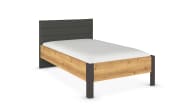 Bettanlage Kosi Plus, Asteiche-Nachbildung/graphit, 120 x 200 cm