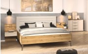 Bettanlage Ajana Scale Sleep, grau/Asteiche-Nachbildung, 180 x 200 cm