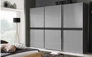 Schwebetürenschrank Ajana, grau/schwarz, 271 x 223 cm
