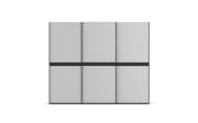 Schwebetürenschrank Ajana, grau/schwarz, 271 x 223 cm
