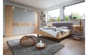 Schlafzimmer Barino, Balkeneiche/Lack taupe, Schrank mit Schubkästen