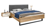 Schlafzimmer Maruna, Eiche Barriqie Furnier, Absetzung in anthrazit, 180 x 200 cm, Schrank 300 x 229 cm