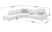 Wohnlandschaft Step Basic, hellgrau