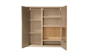 Wohnwand Silea, taupe/Eiche-Nachbildung, inkl. Push-to-Open Funktion