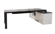 Aufsatzschreibtisch mit Sideboard Sonate-B, grau/graphit