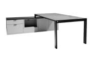 Aufsatzschreibtisch mit Sideboard Sonate-B, grau/graphit