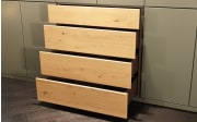 Drehtürenkleiderschrank Silea-S, hellgrün/Asteiche, 273,2 x 234,9 cm, inkl. Push-to-Open Funktion