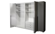 Kleiderschrank Sonate-S, brillantgrau, 300 x 219 cm