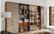 Wohnwand Kira System, Nussbaum/cashmere, inkl. Softclose Funktion