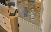 Wohnwand Kira System, Asteiche/grau, inkl. Softclose Funktion