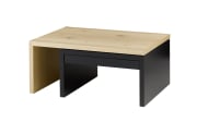 Couchtisch Amera, schwarz/Asteiche furniert, inkl. drehbarer Tischplatte