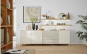 Sideboard Diamo, wollweiß/seidengrau, inkl. Push to Open Funktion 