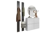 Garderobenkombination Diamo, brilliantgrau, inkl. Push to Open Funktion 