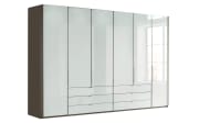 Kleiderschrank Loft, weiß/havanna Dekor, 300 x 216 cm