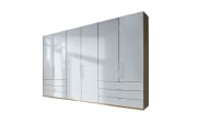 Funktionsdrehtürenschrank Loft, weiß/Bianco Eiche, 300 x 216 cm 