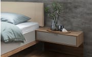 Schlafzimmer Barcelona, champagner/Bianco Eiche, 180 x 200 cm, Schrank 300 x 216 cm