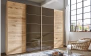 Schlafzimmer Cardiff , Eiche bianco teilmassiv, 180 x 200 cm,  Schrank 330 x 223 cm